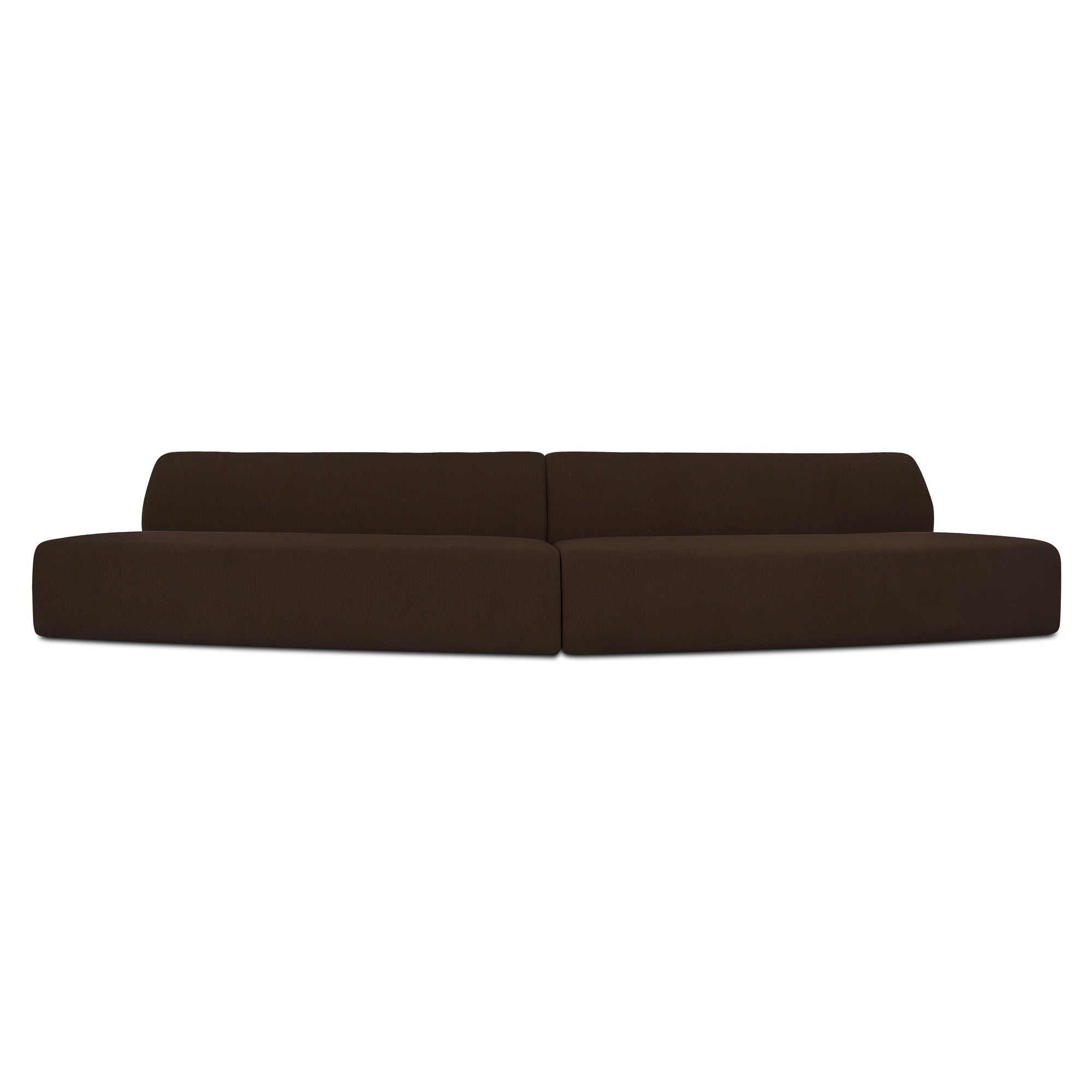 Moes Naomi 2 Piece Convex Modular Sectional Dark Brown OA-1096-20
