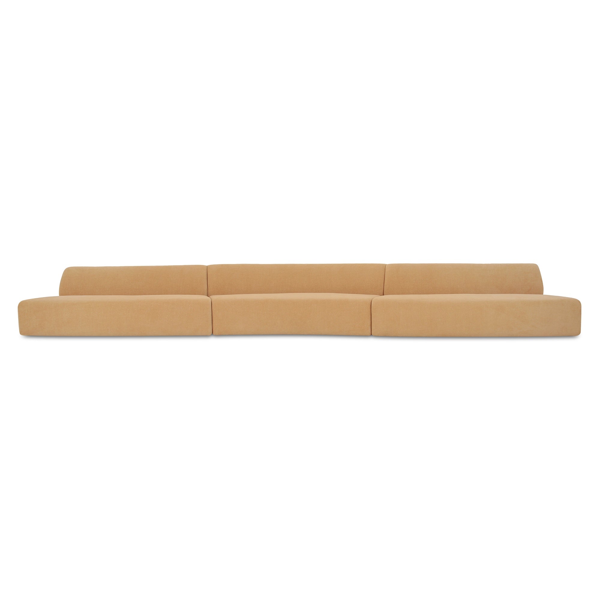 Moes Naomi 3 Piece Wave Modular Sectional Golden Yellow OA-1097-09