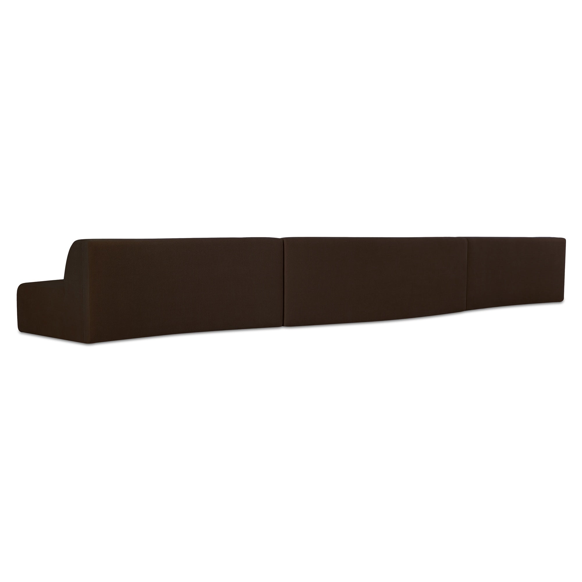 Moes Naomi 3 Piece Wave Modular Sectional Dark Brown OA-1097-20