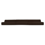 Moes Naomi 3 Piece Wave Modular Sectional Dark Brown OA-1097-20
