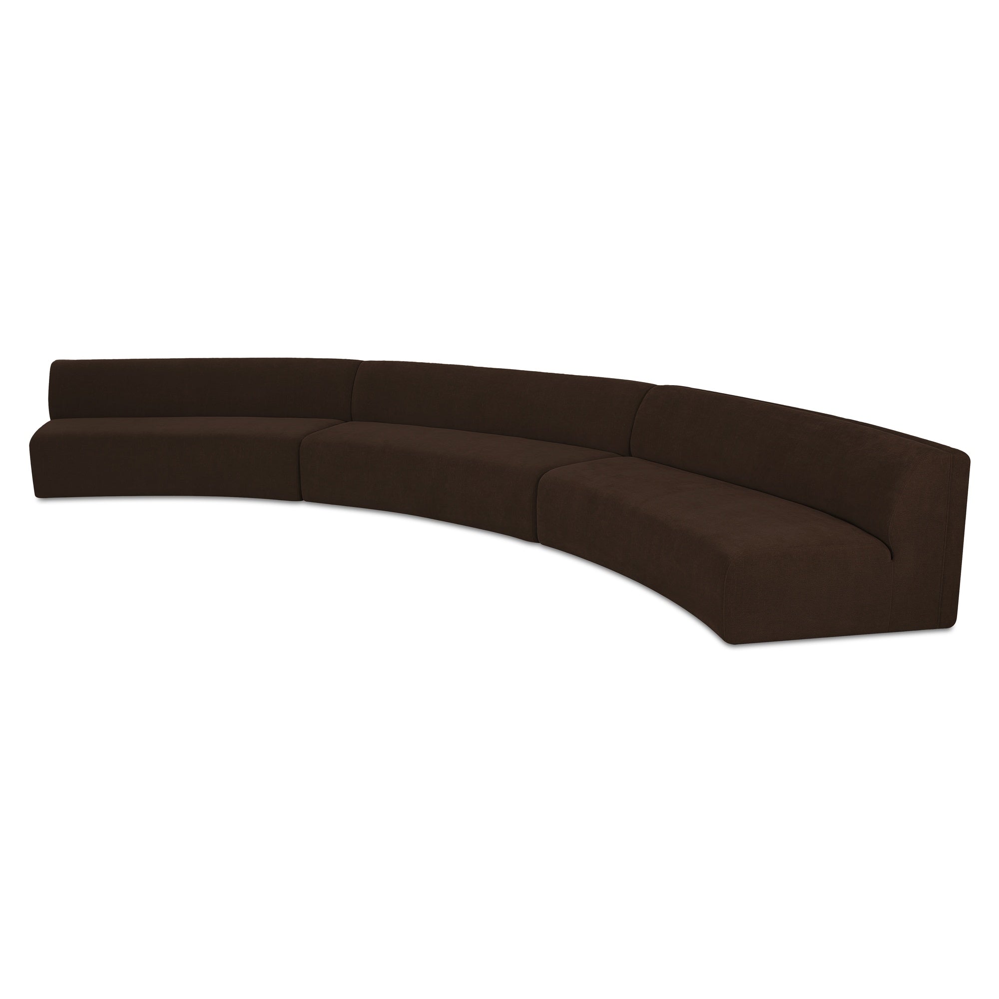 Moes Naomi 3 Piece Concave Modular Sectional Dark Brown OA-1098-20