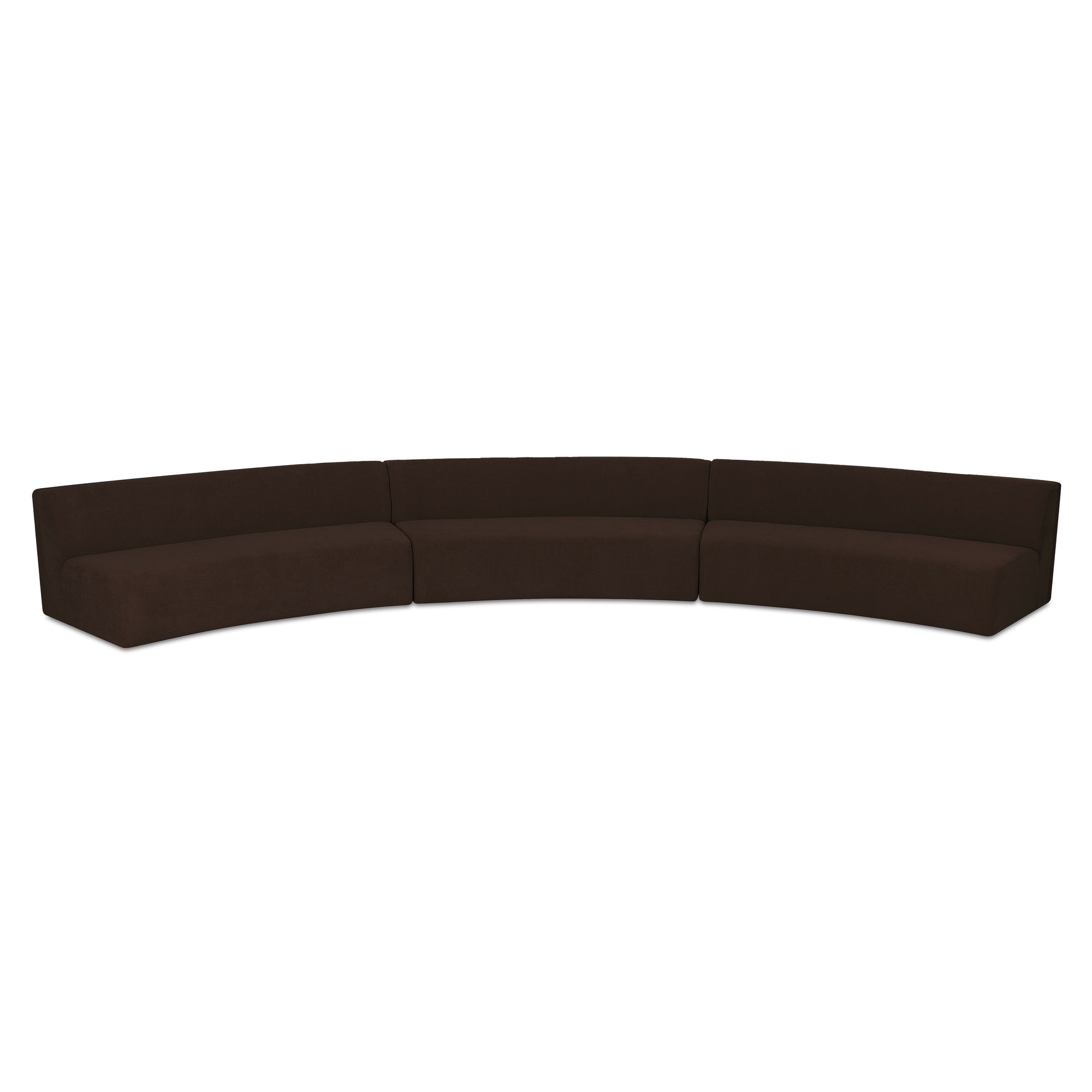 Moes Naomi 3 Piece Concave Modular Sectional Dark Brown OA-1098-20