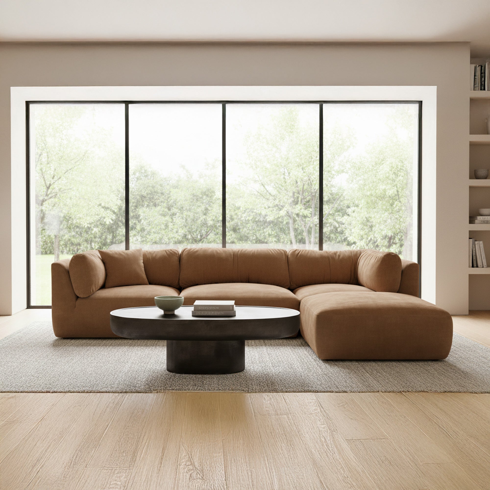 Moes Matina Classic L Modular Sectional Taupe OA-1108-39