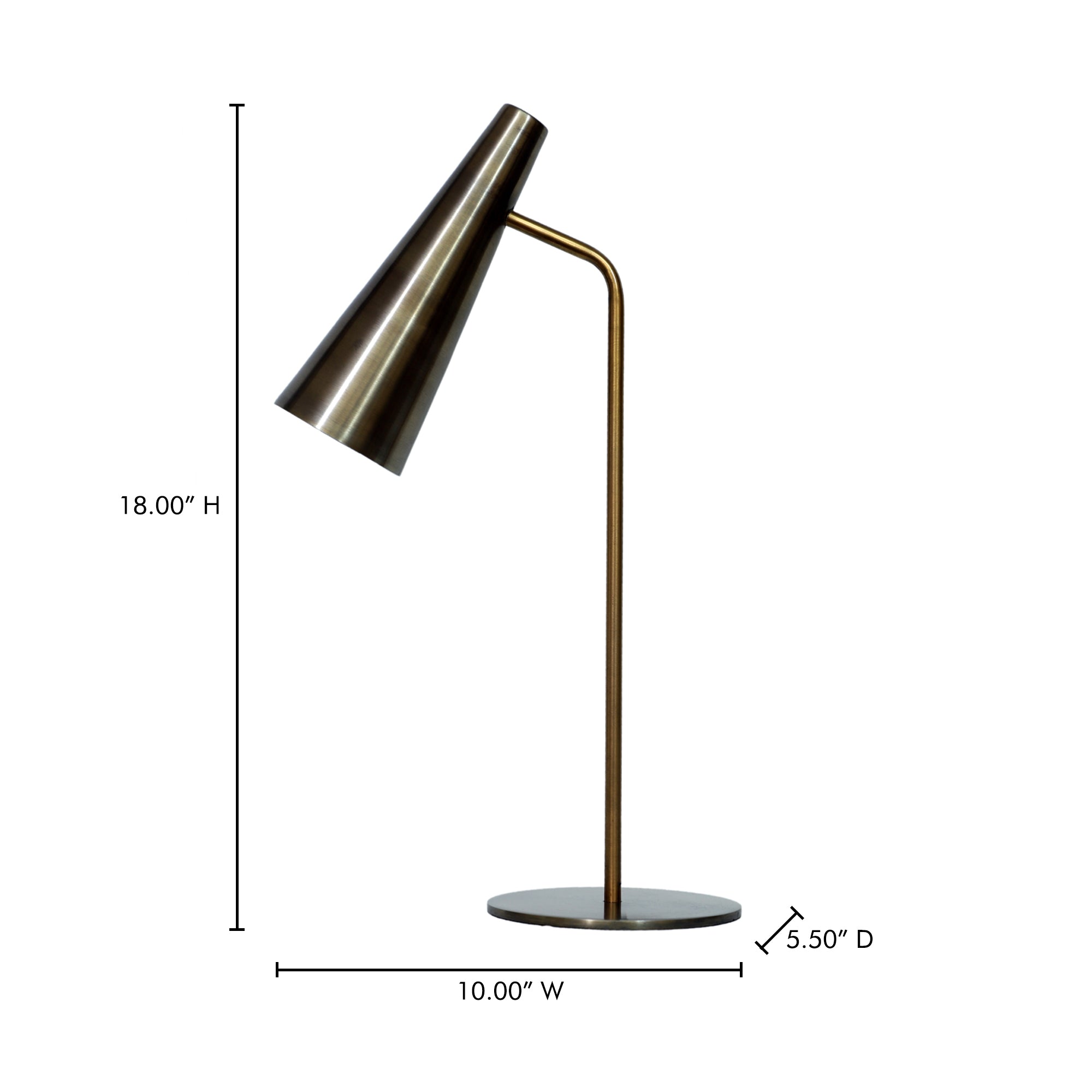 Moes Trumpet Table Lamp Gold OD-1006-51