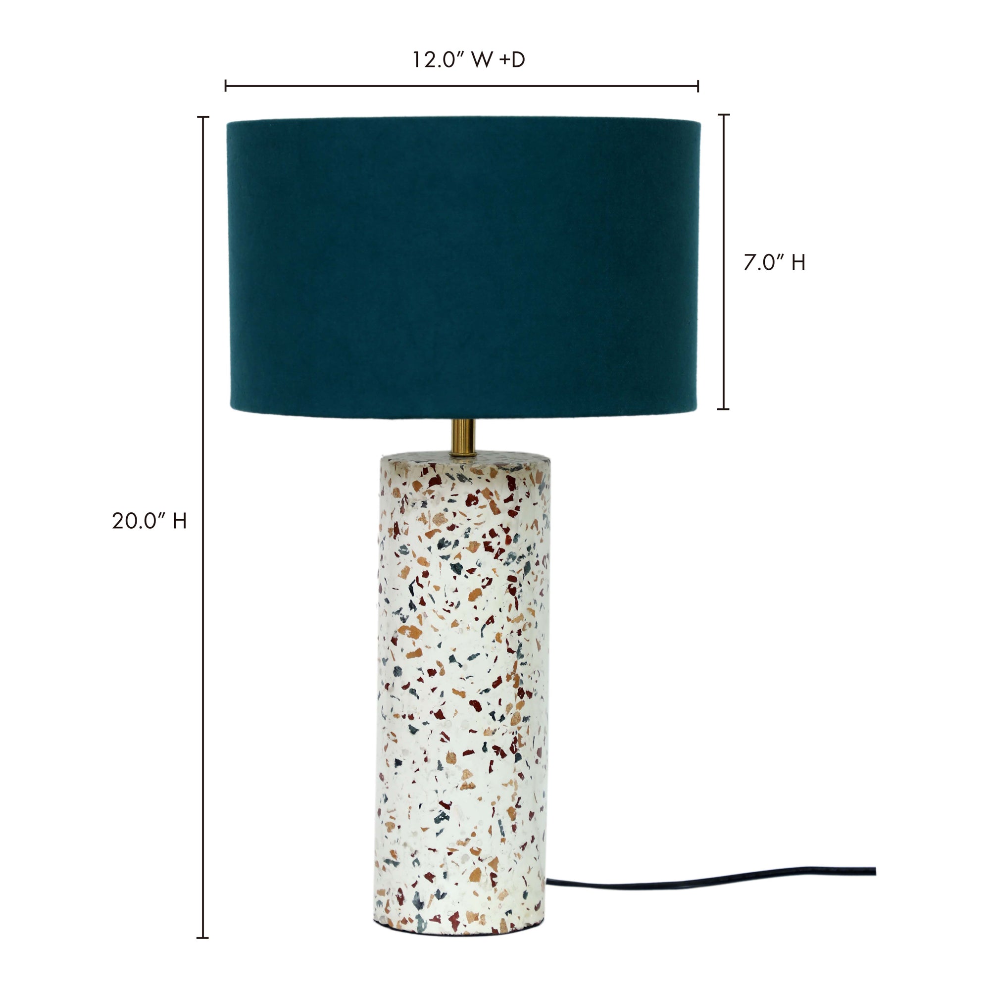 Moes Terrazzo Cylinder Table Lamp OD-1010-37