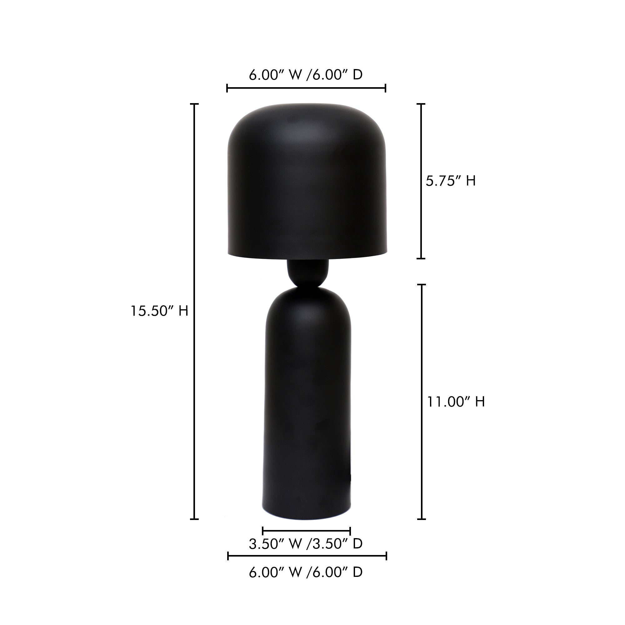 Moes Echo Lamp Black OD-1019-02