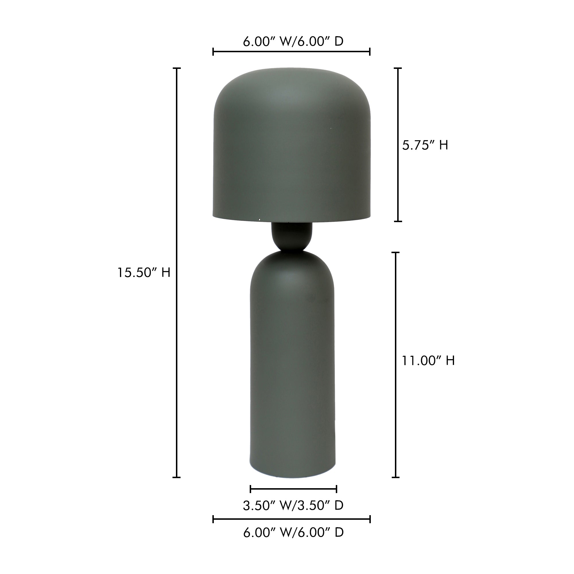 Moes Echo Lamp Green OD-1019-16