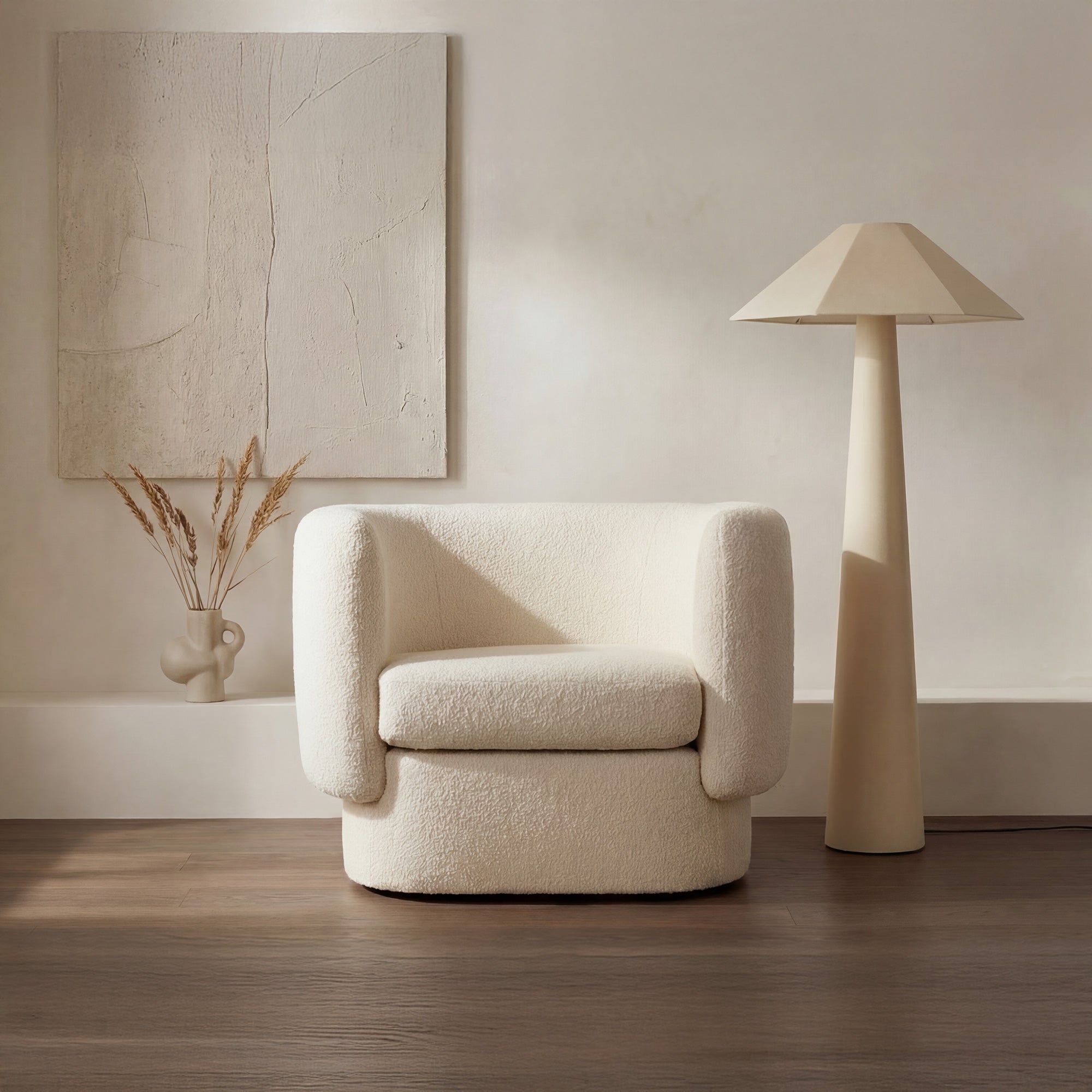 Moes Gigi Floor Lamp Cream OD-1033-05-0