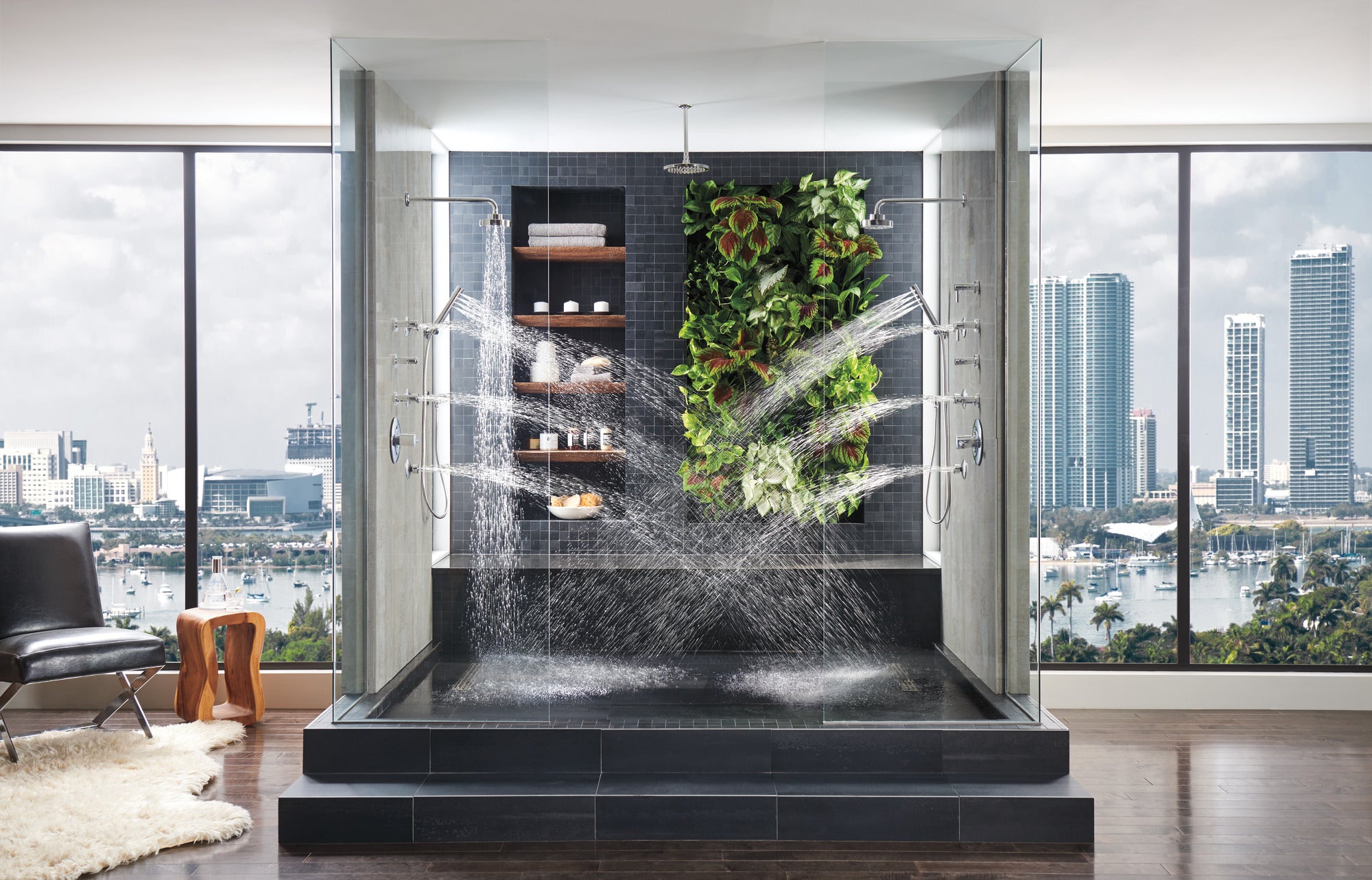 Brizo Essential™ Shower 10" Ceiling Mount Shower Arm And Round Flange
