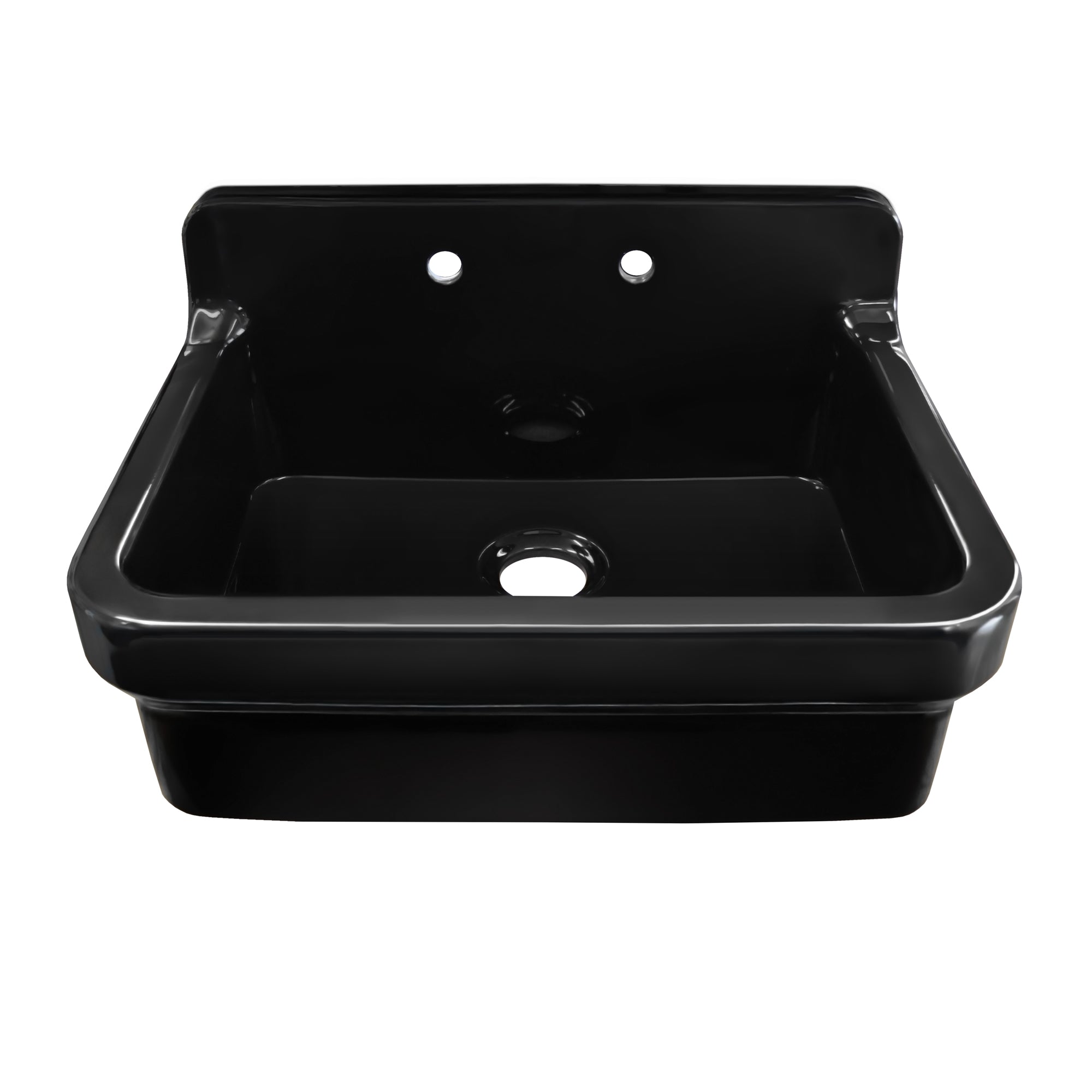 Old Fashioned Country Fireclay Utility Sink with High Backsplash