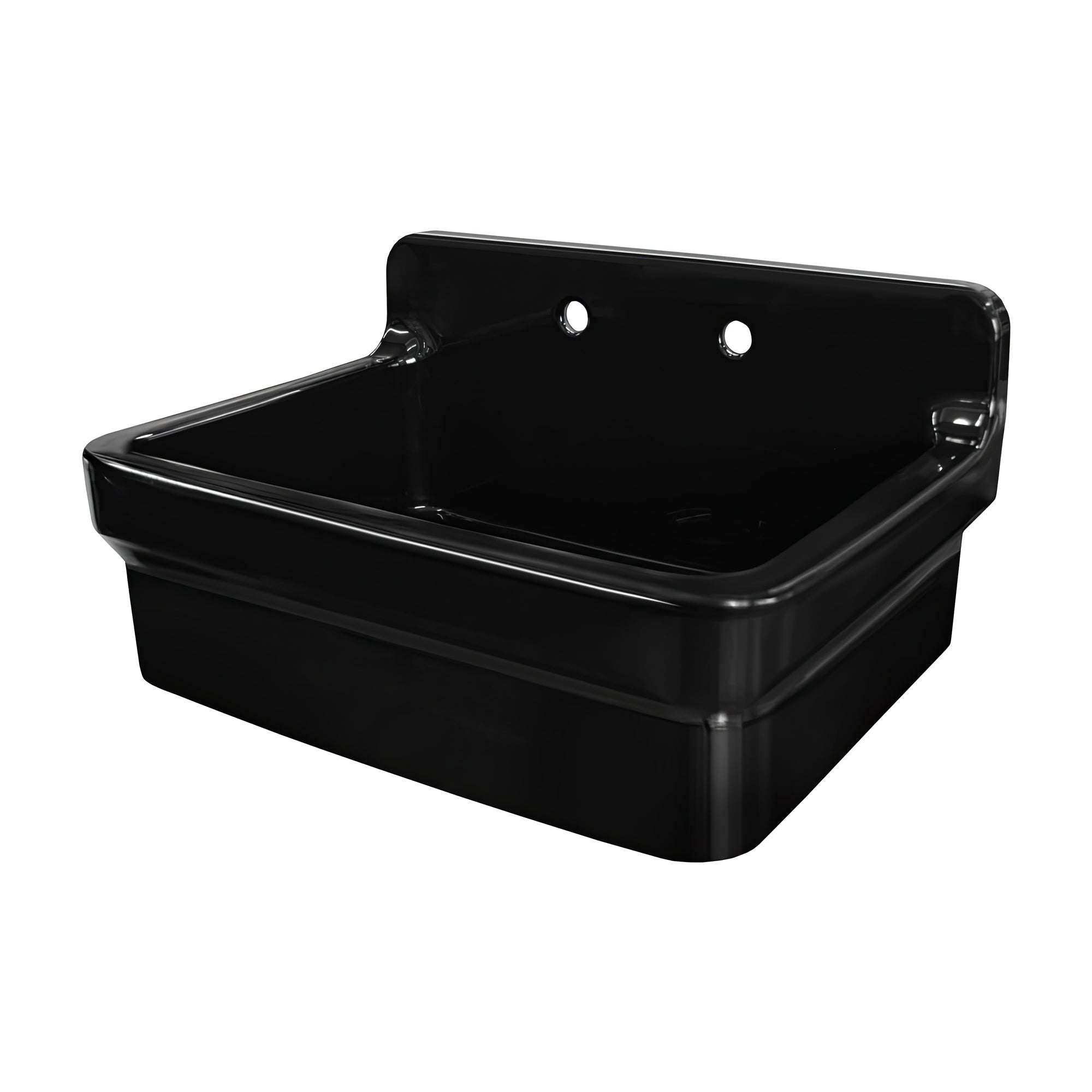 Old Fashioned Country Fireclay Utility Sink with High Backsplash