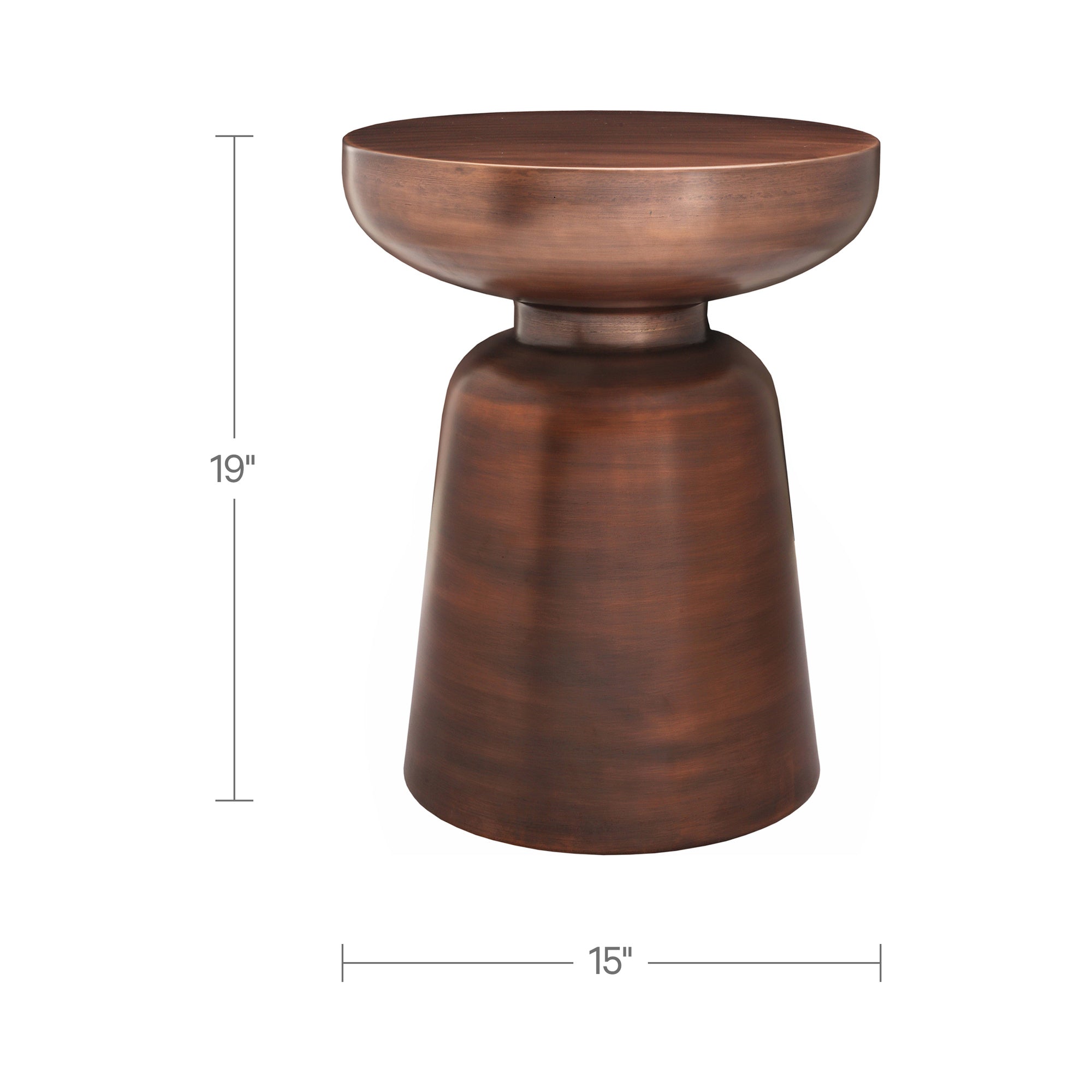 Moes Arthur Accent Table Antique Copper OT-1003-42