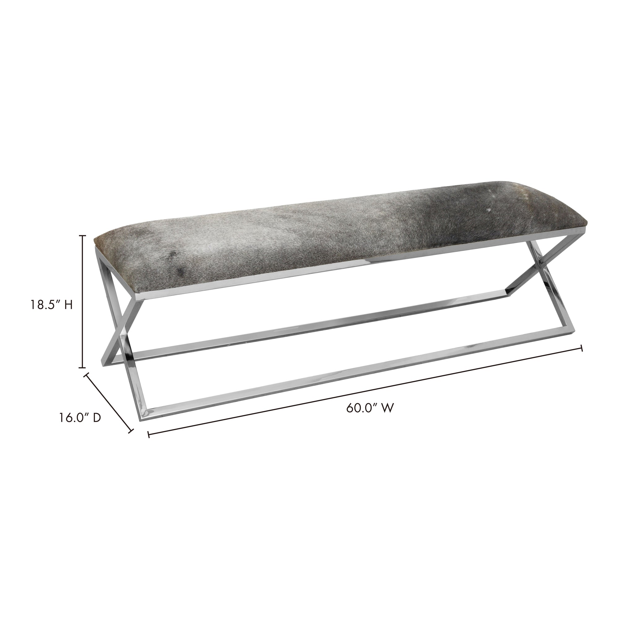 Moes Rossi Bench Grey OT-1011-15