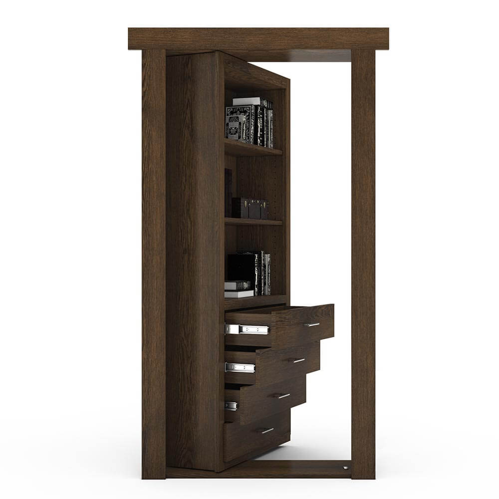 Hidden Flush Mount Oak Dresser Door by Murphy Door