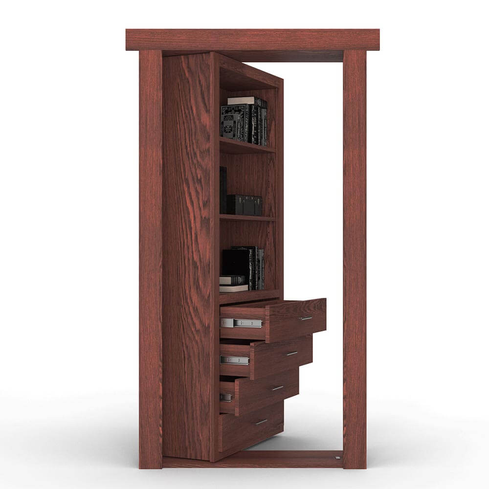 Hidden Flush Mount Oak Dresser Door by Murphy Door