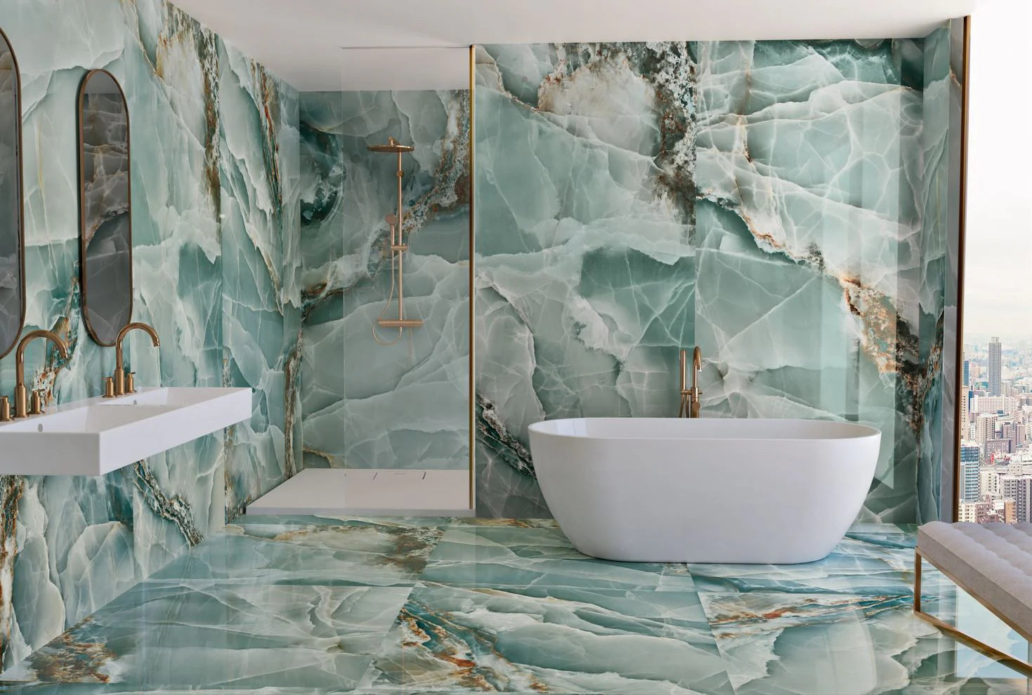 Onyx Lux Super Polished Porcelain Tile – Multiple Colors and Large Formats