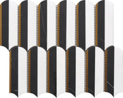 Roca Rockart – Oval Nero Marquina & Thassos (10"x11" Mosaic)