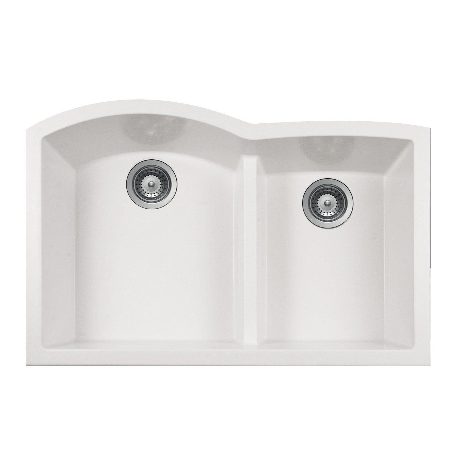 Houzer Cassiano 33 inch Undermount 60/40 Double Bowl Granite Kitchen Sink - P-175U