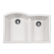Houzer Cassiano 33 inch Undermount 60/40 Double Bowl Granite Kitchen Sink - P-175U