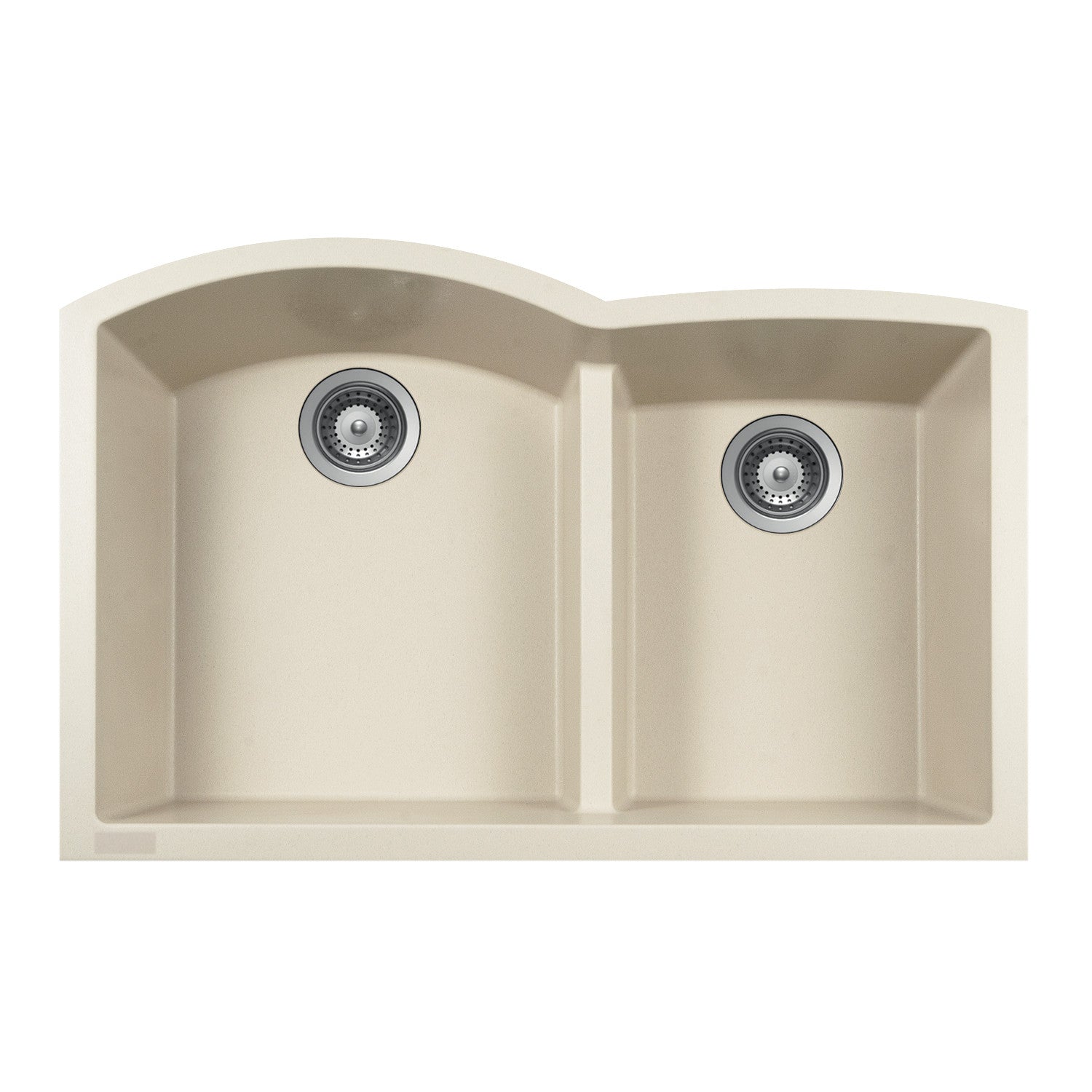 Houzer Cassiano 33 inch Undermount 60/40 Double Bowl Granite Kitchen Sink - P-175U