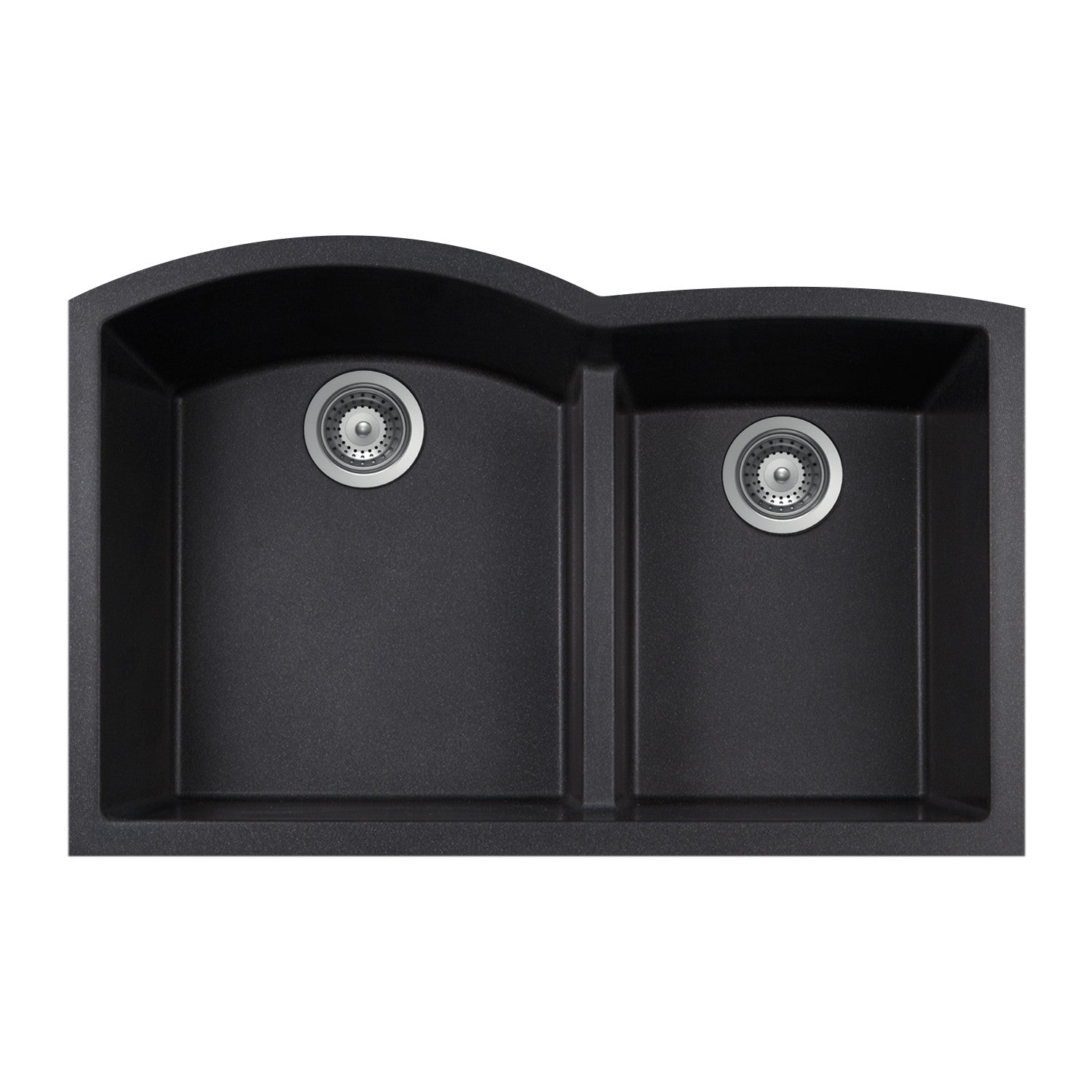 Houzer Cassiano 33 inch Undermount 60/40 Double Bowl Granite Kitchen Sink - P-175U