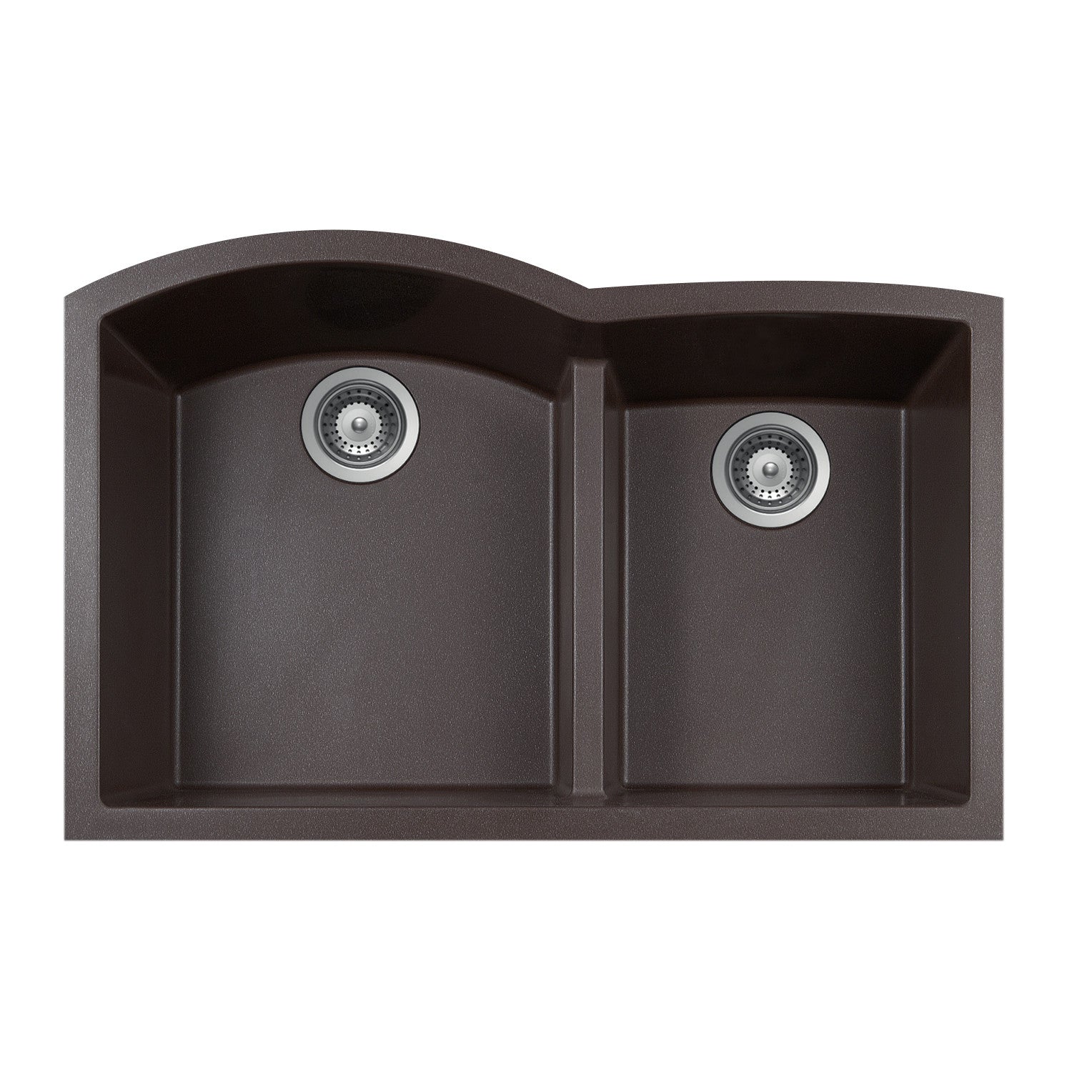 Houzer Cassiano 33 inch Undermount 60/40 Double Bowl Granite Kitchen Sink - P-175U