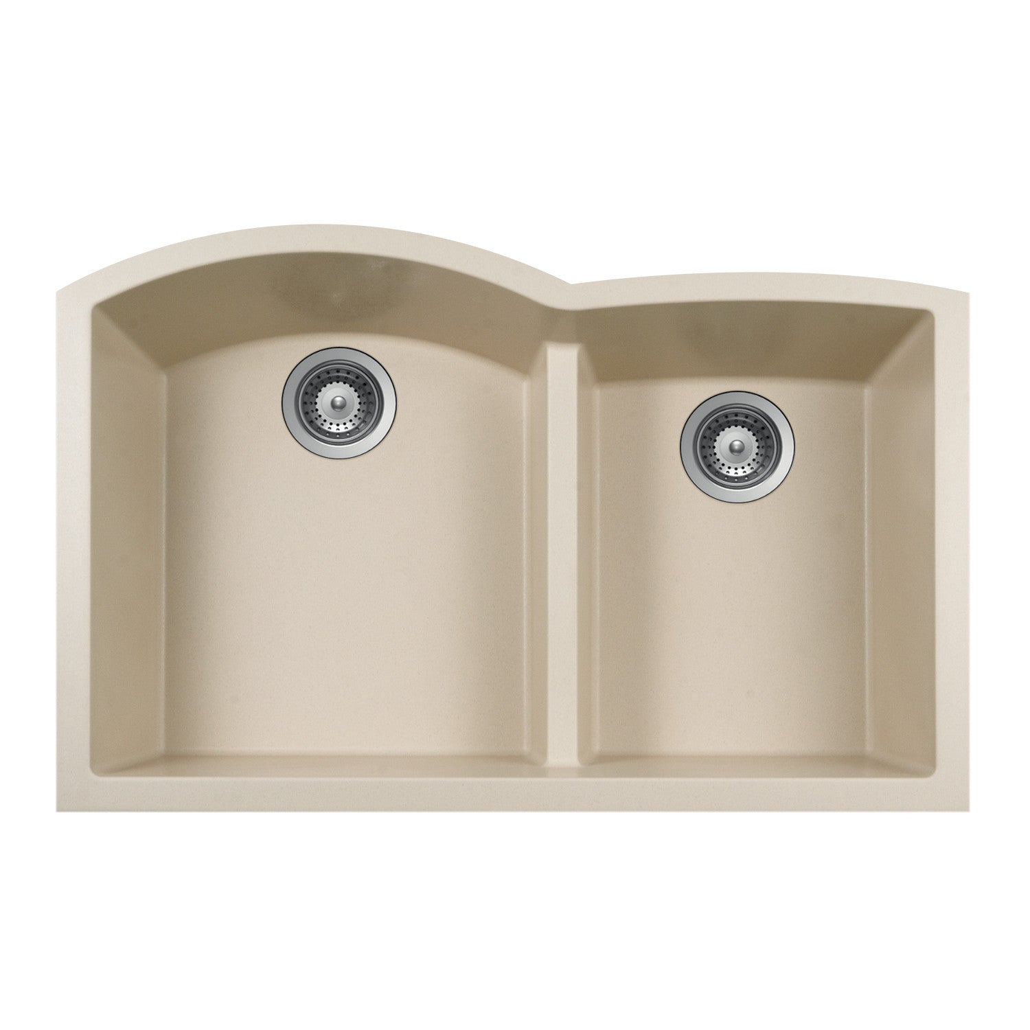 Houzer Cassiano 33 inch Undermount 60/40 Double Bowl Granite Kitchen Sink - P-175U