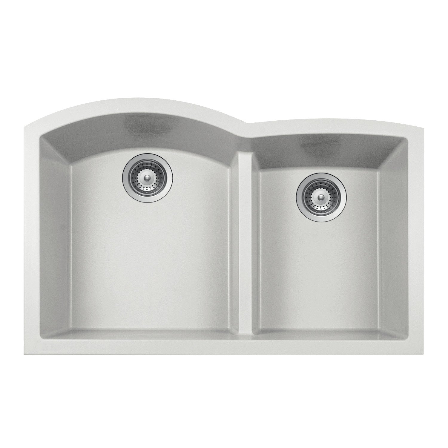 Houzer Cassiano 33 inch Undermount 60/40 Double Bowl Granite Kitchen Sink - P-175U