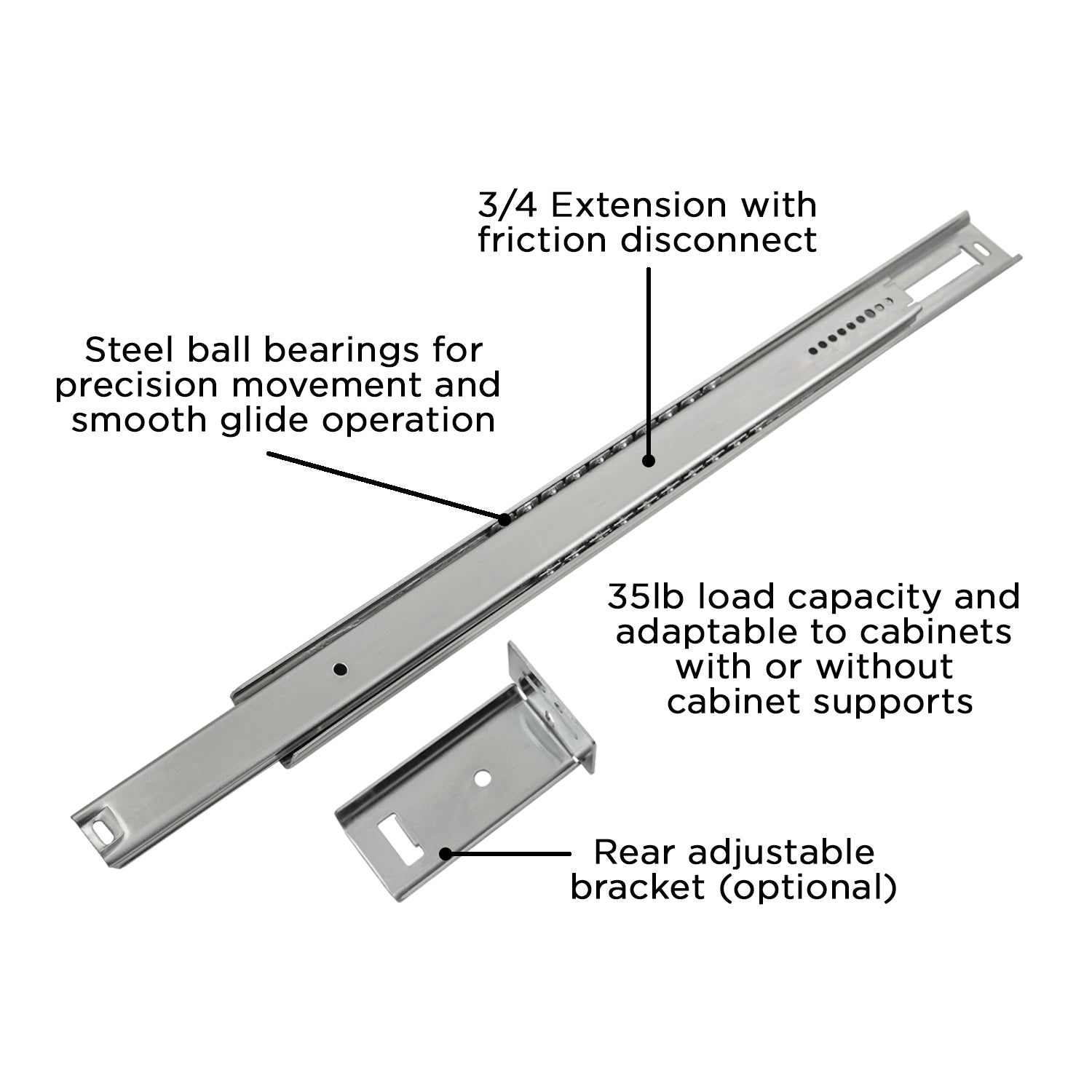 Hickory P1029, 12 Inch Drawer Slides Drawer Slide