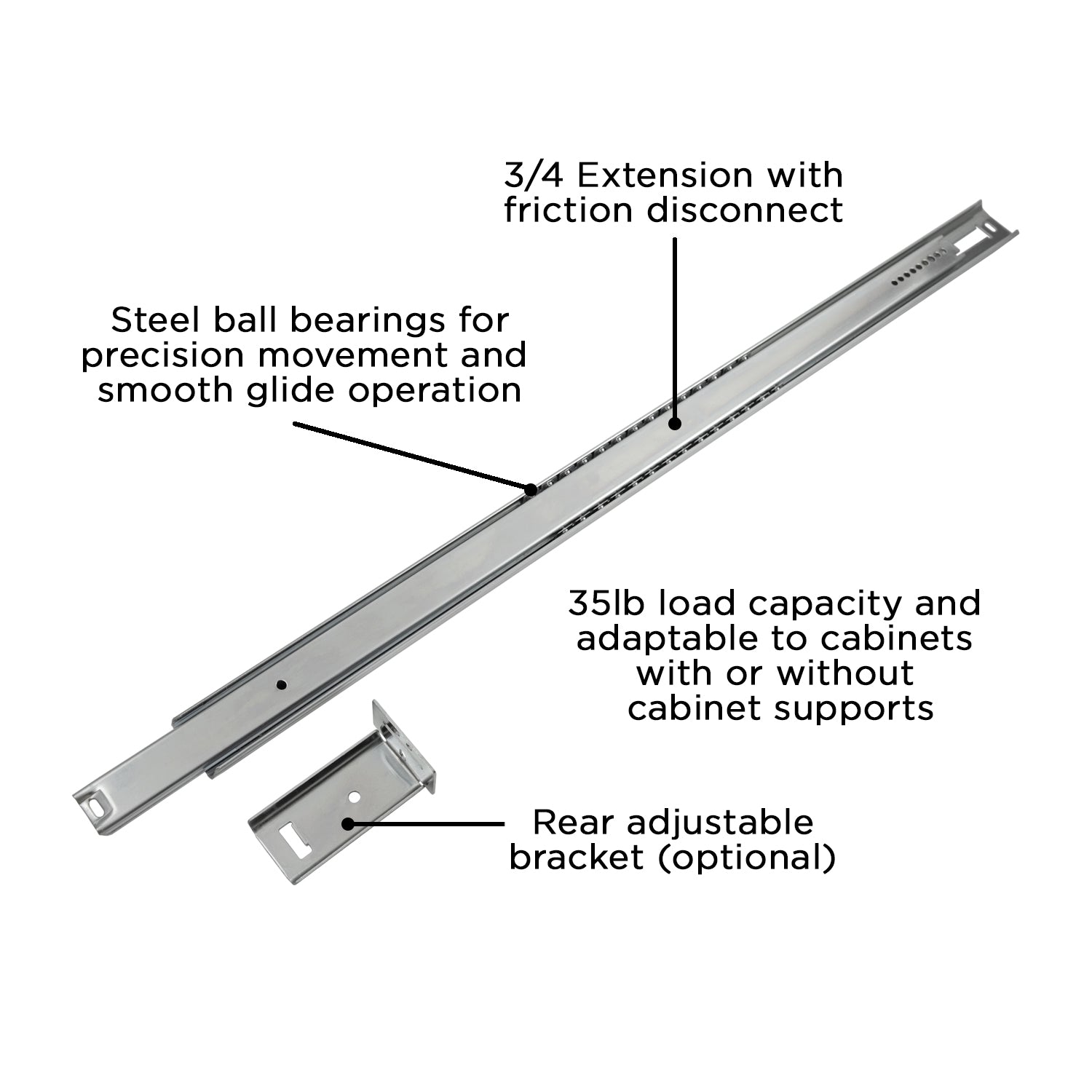 Hickory P1029, 12 Inch Drawer Slides Drawer Slide