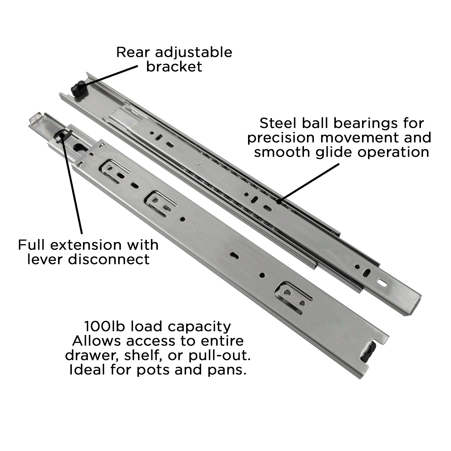 Hickory P1050, 12 Inch Drawer Slides Drawer Slide