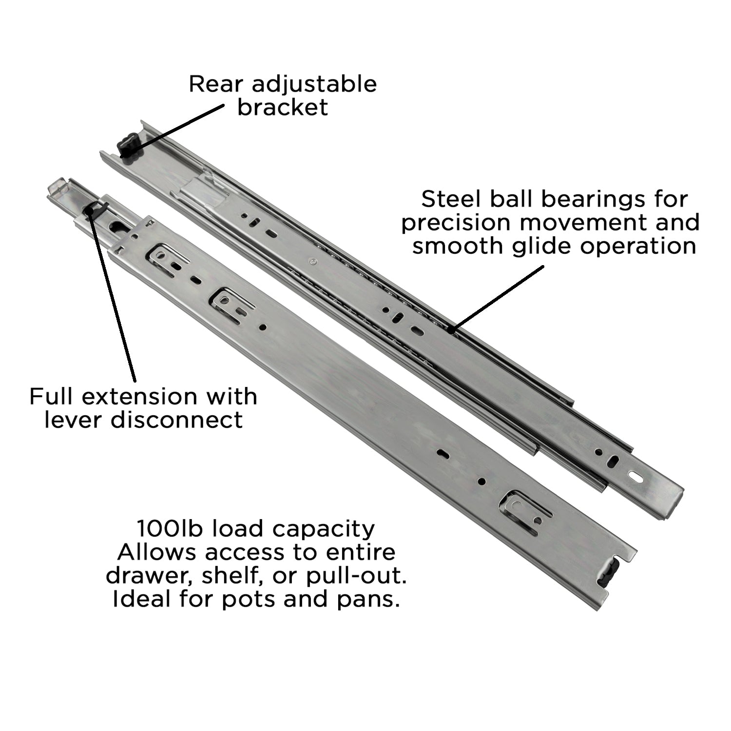 Hickory P1050, 12 Inch Drawer Slides Drawer Slide