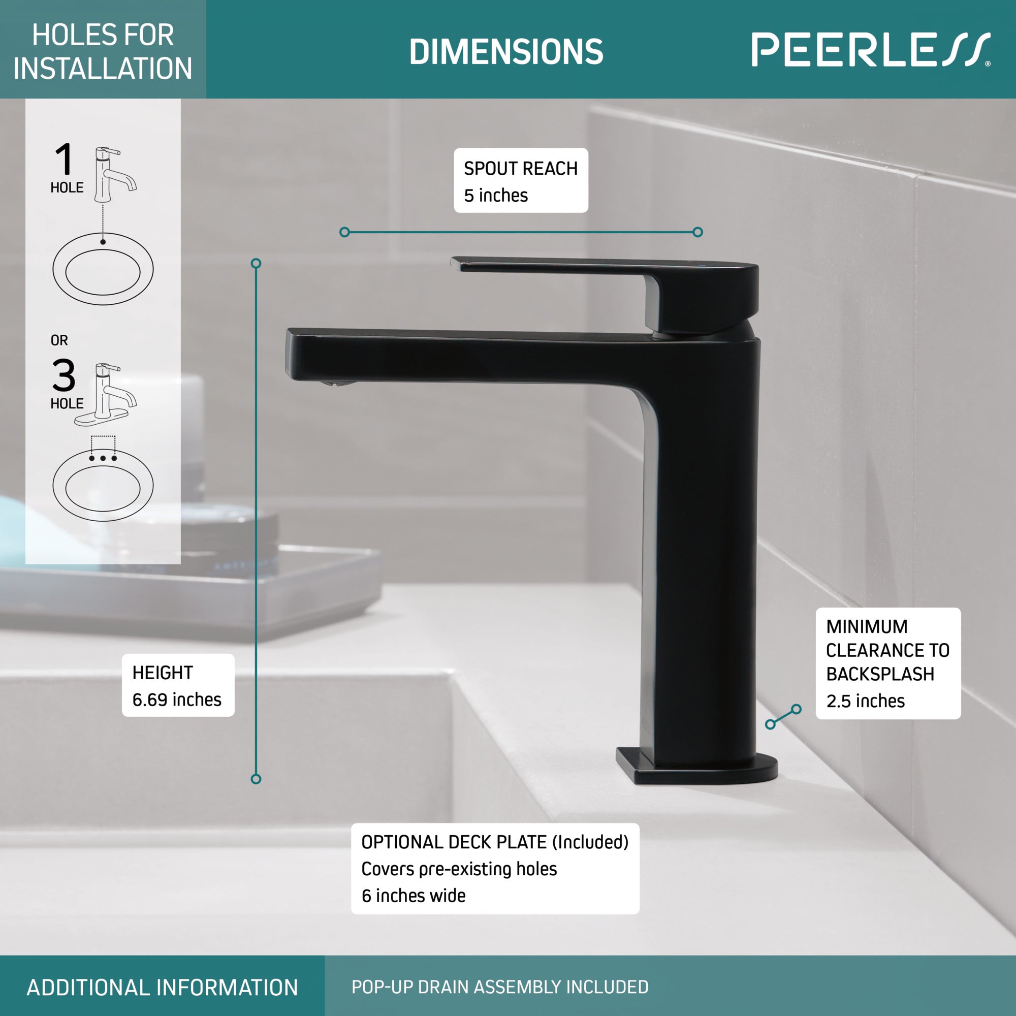 Peerless Xander® Single-Handle High-Arc Lavatory Faucet