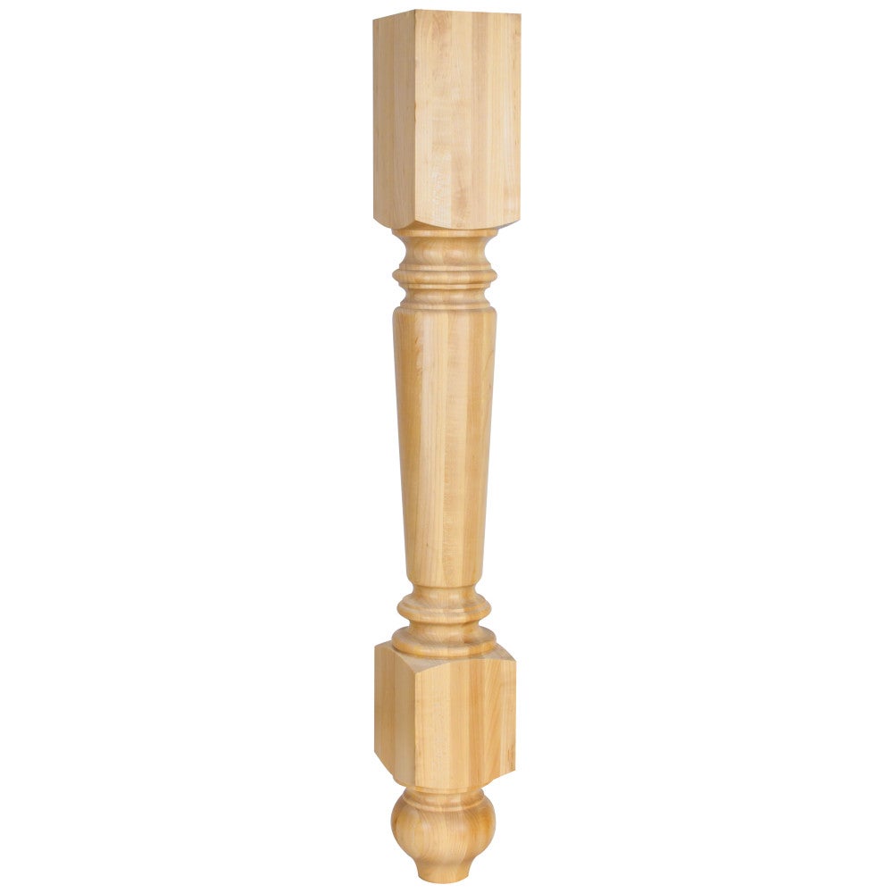 Hardware Resources 4-1/2" W x 4-1/2" D x 35-1/2" H Hard Maple Turned Leg