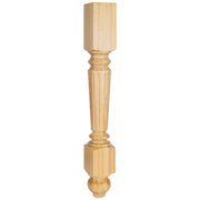 Hardware Resources 4-1/2" W x 4-1/2" D x 35-1/2" H Hard Maple Fluted Leg