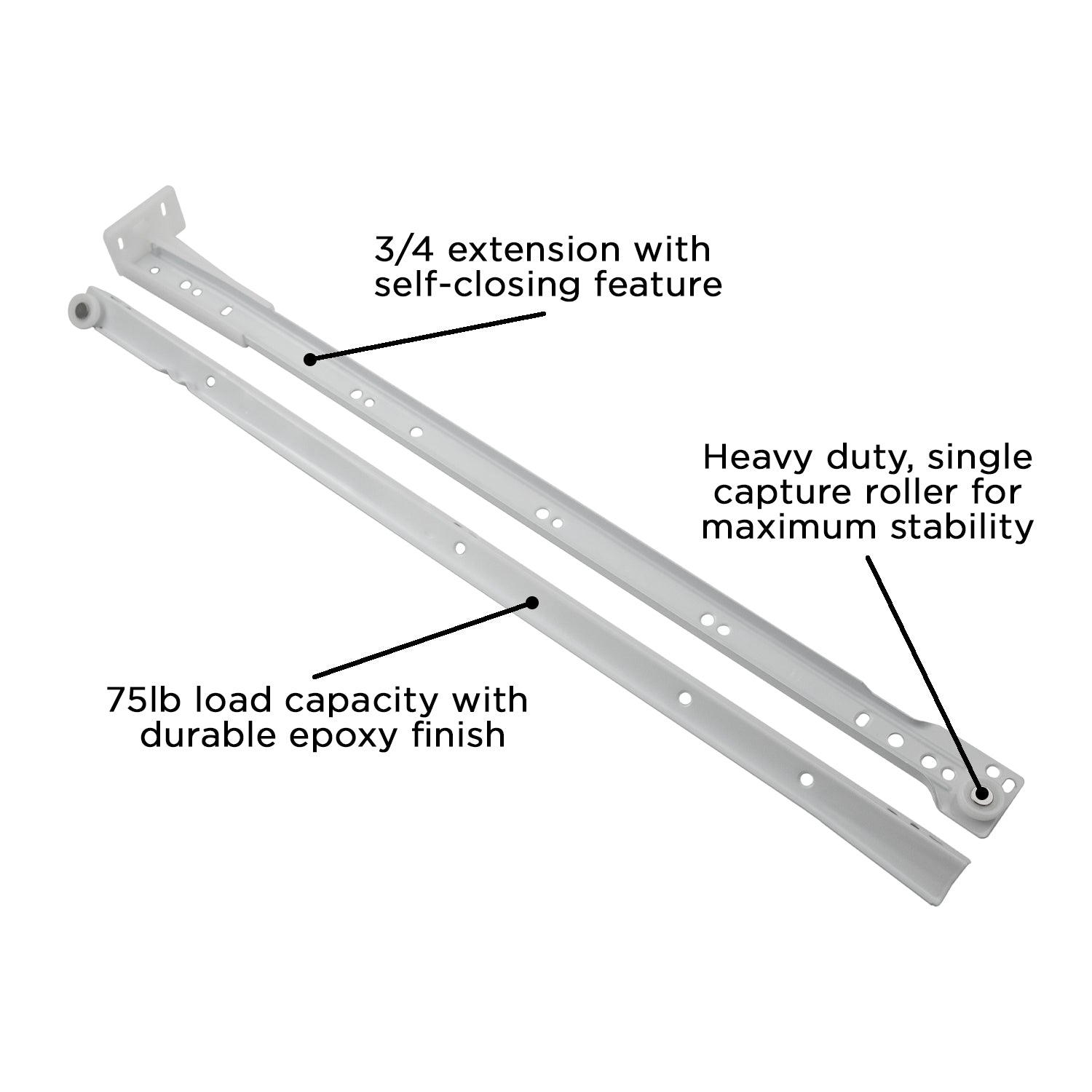 Hickory P1700, 12 Inch Drawer Slides Drawer Slide