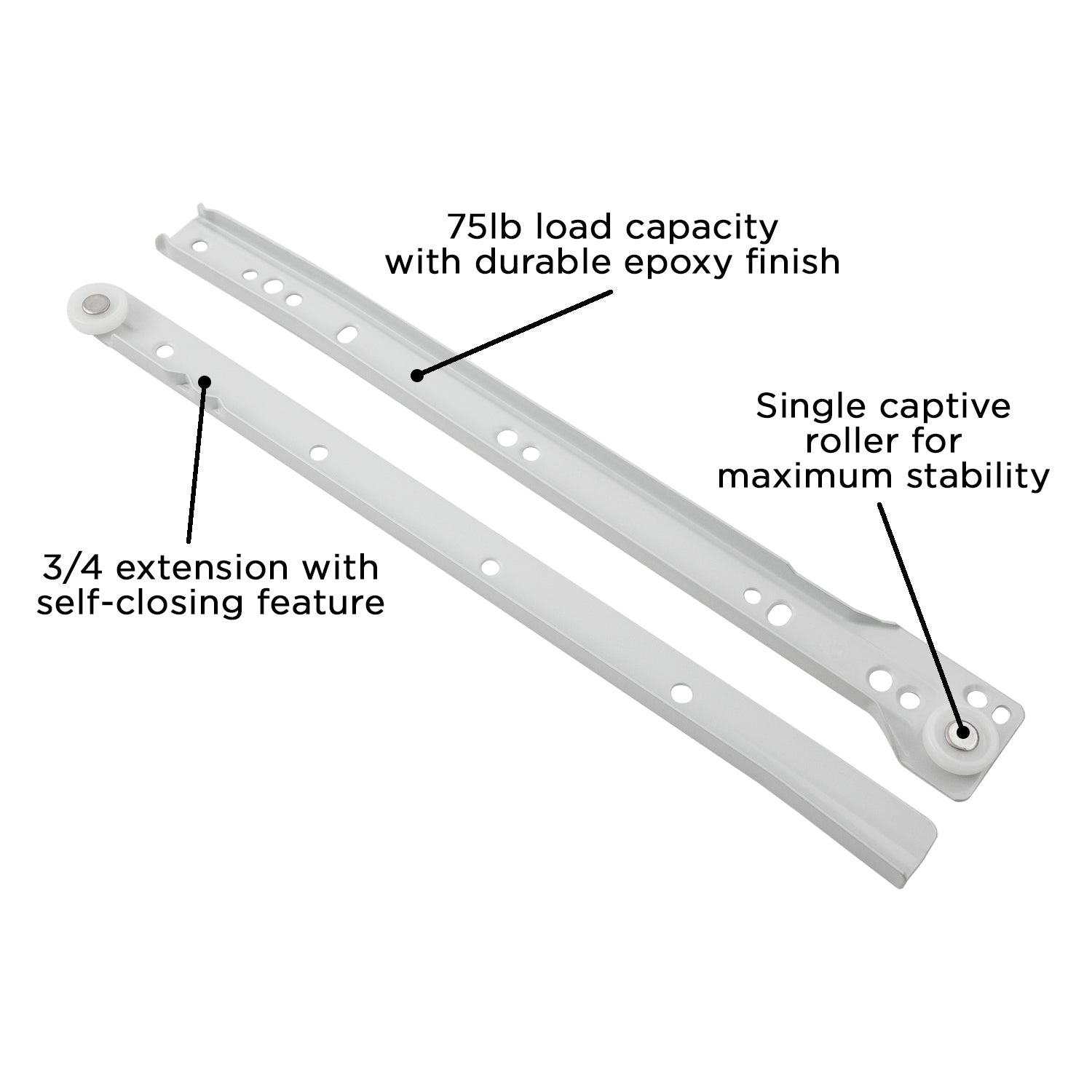 Hickory P1750, 12 Inch Drawer Slides Drawer Slide