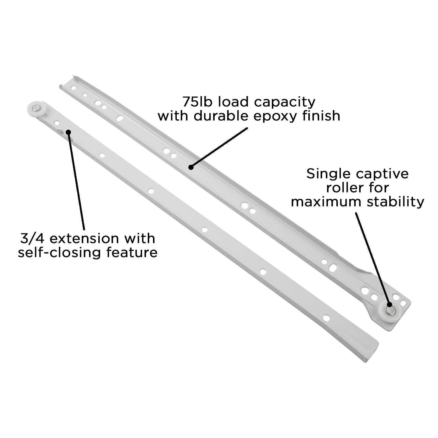 Hickory P1750, 12 Inch Drawer Slides Drawer Slide