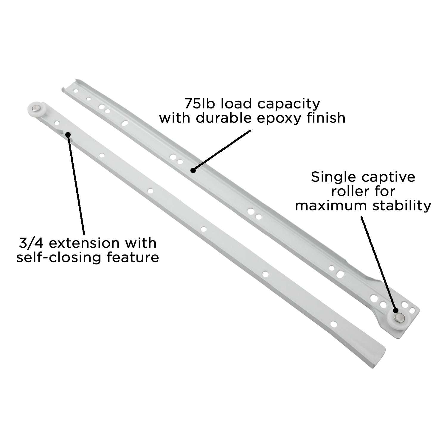 Hickory P1750, 12 Inch Drawer Slides Drawer Slide