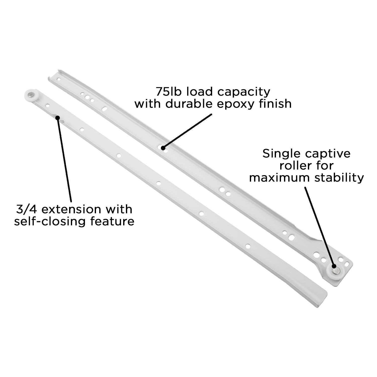 Hickory P1750, 12 Inch Drawer Slides Drawer Slide