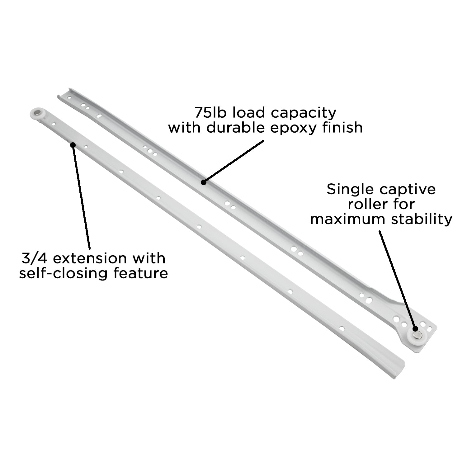 Hickory P1750, 12 Inch Drawer Slides Drawer Slide