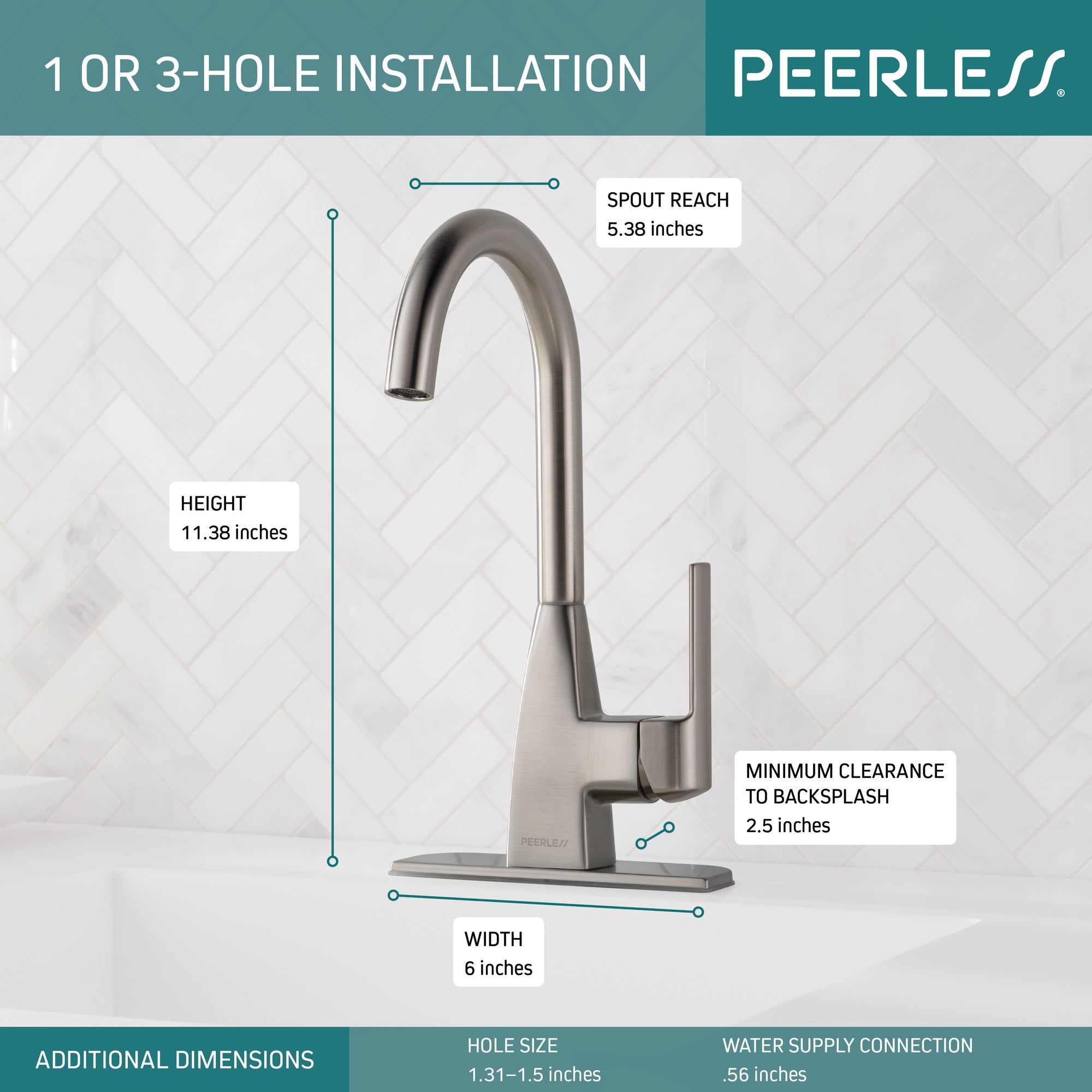 Peerless Xander® Single Handle Bar Faucet