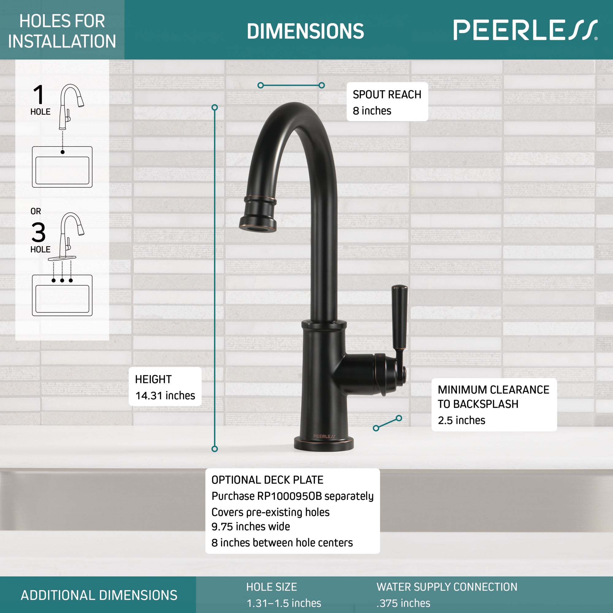 Peerless Westchester® Single-Handle Kitchen Faucet