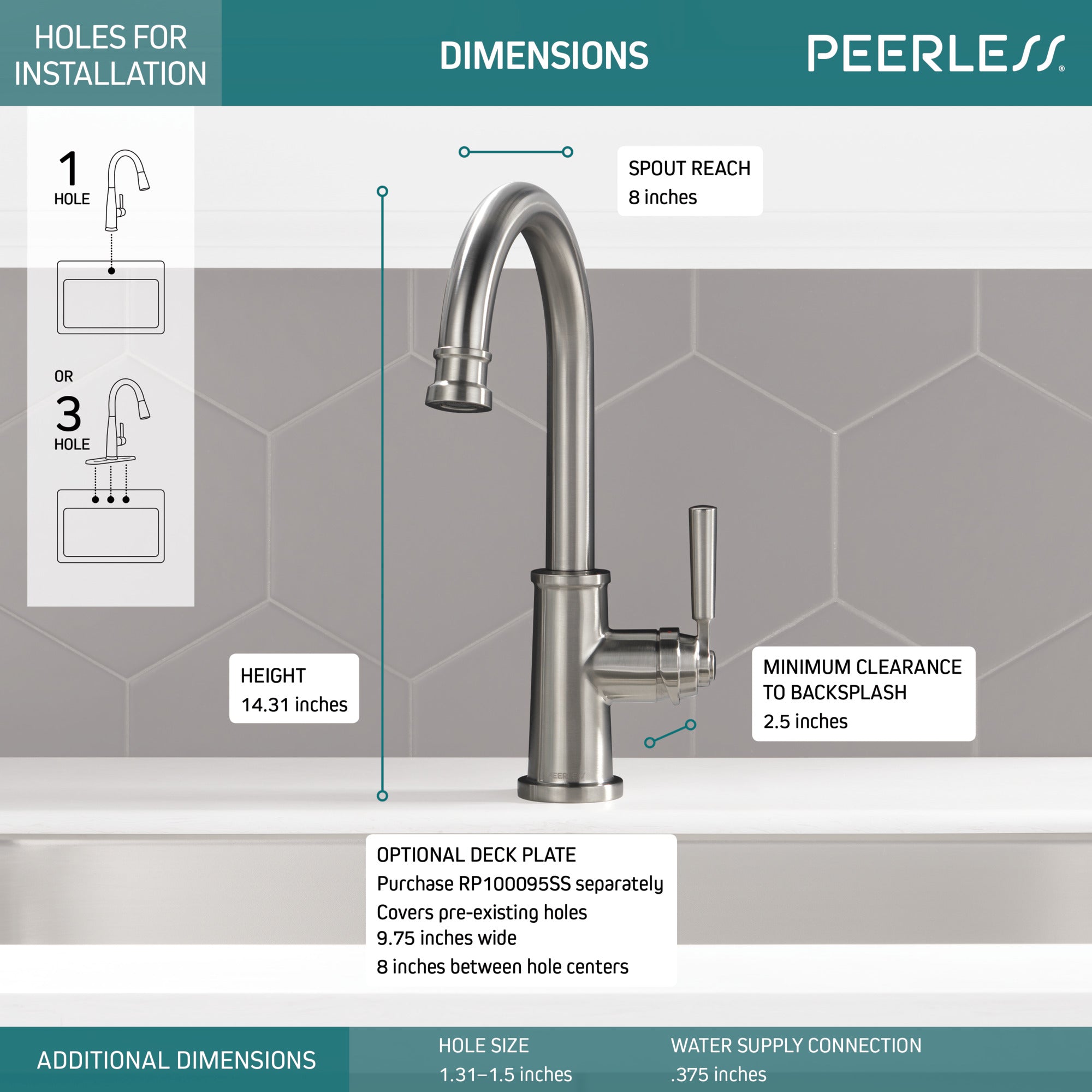 Peerless Westchester® Single-Handle Kitchen Faucet