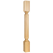Hardware Resources 3-1/2" W x 3-1/2" D x 35-1/2" H Hard Maple Fluted Post