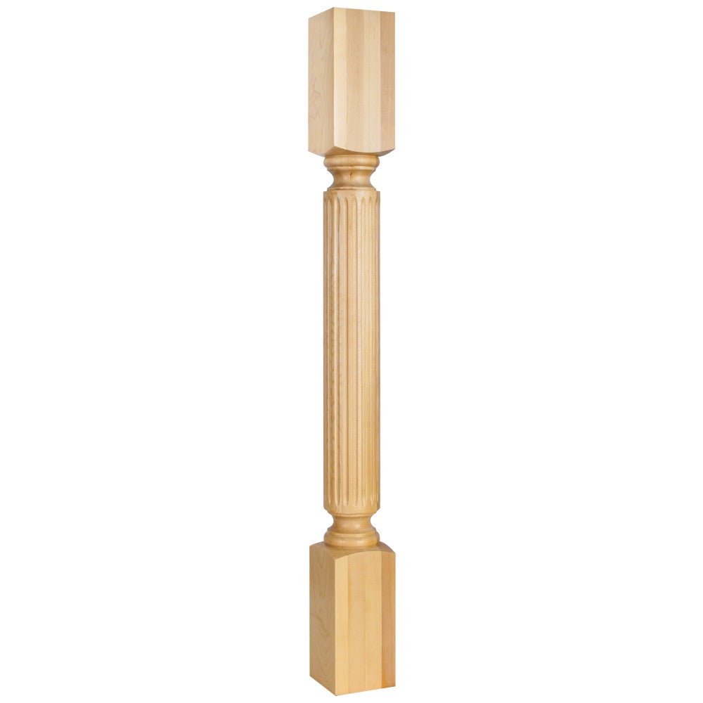 Hardware Resources 3-1/2" W x 3-1/2" D x 35-1/2" H Hard Maple Fluted Post