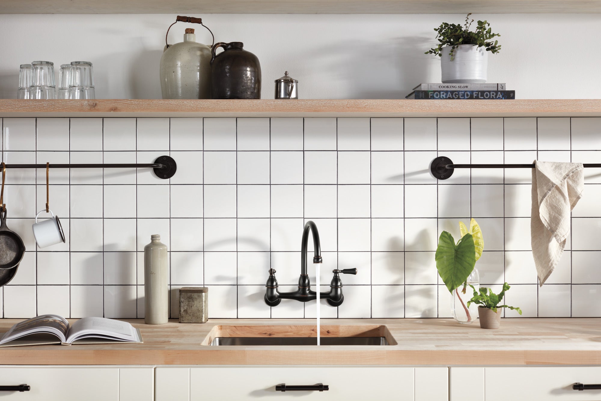 Peerless Elmhurst® Two-handle wall-mount kitchen faucet