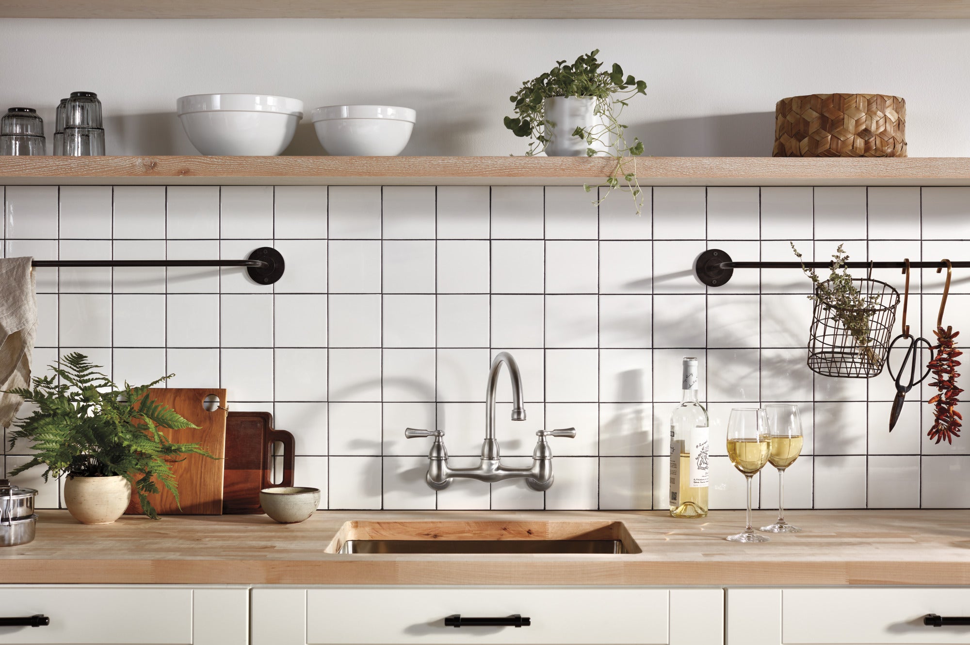 Peerless Elmhurst® Two-handle wall-mount kitchen faucet