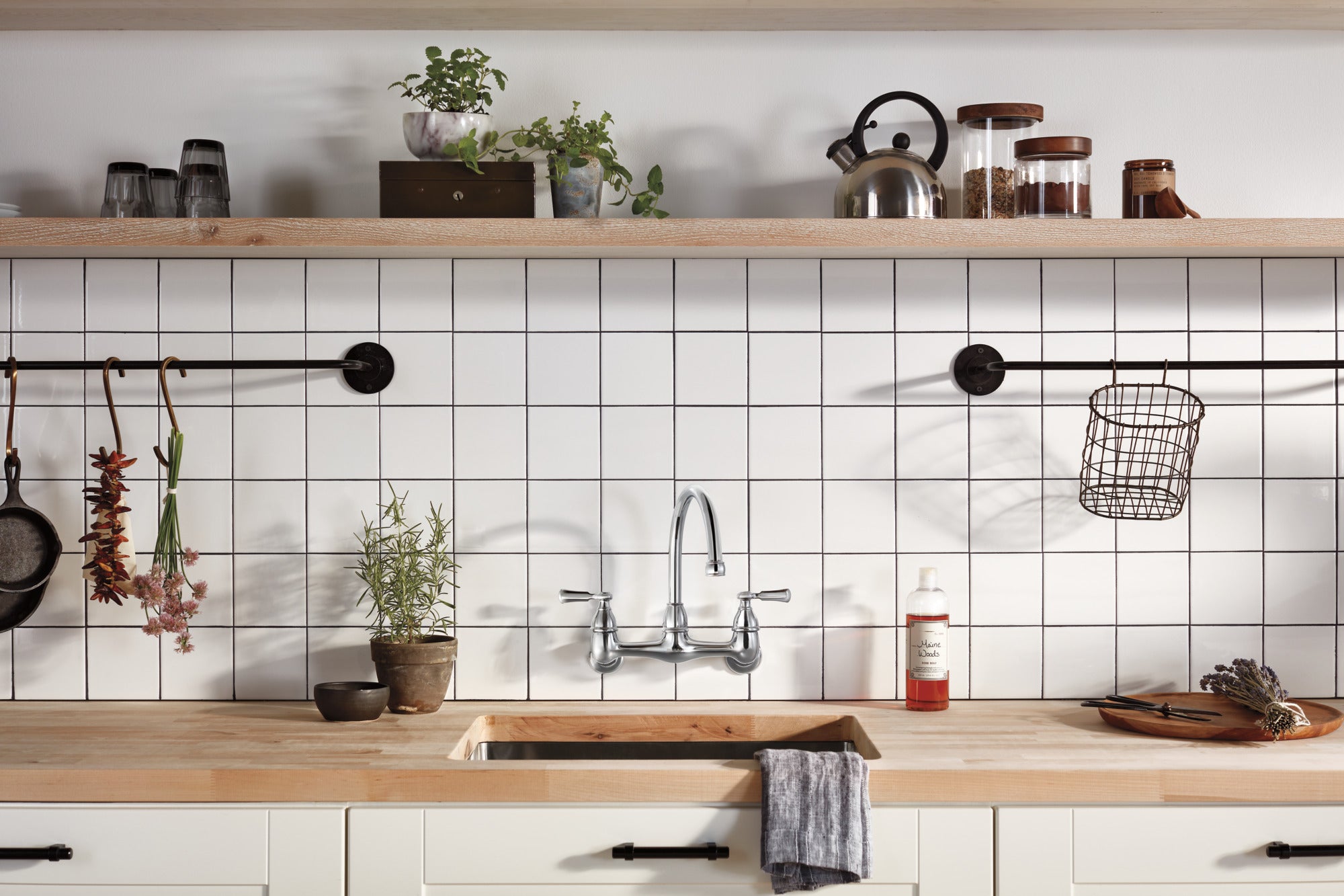 Peerless Elmhurst® Two-handle wall-mount kitchen faucet