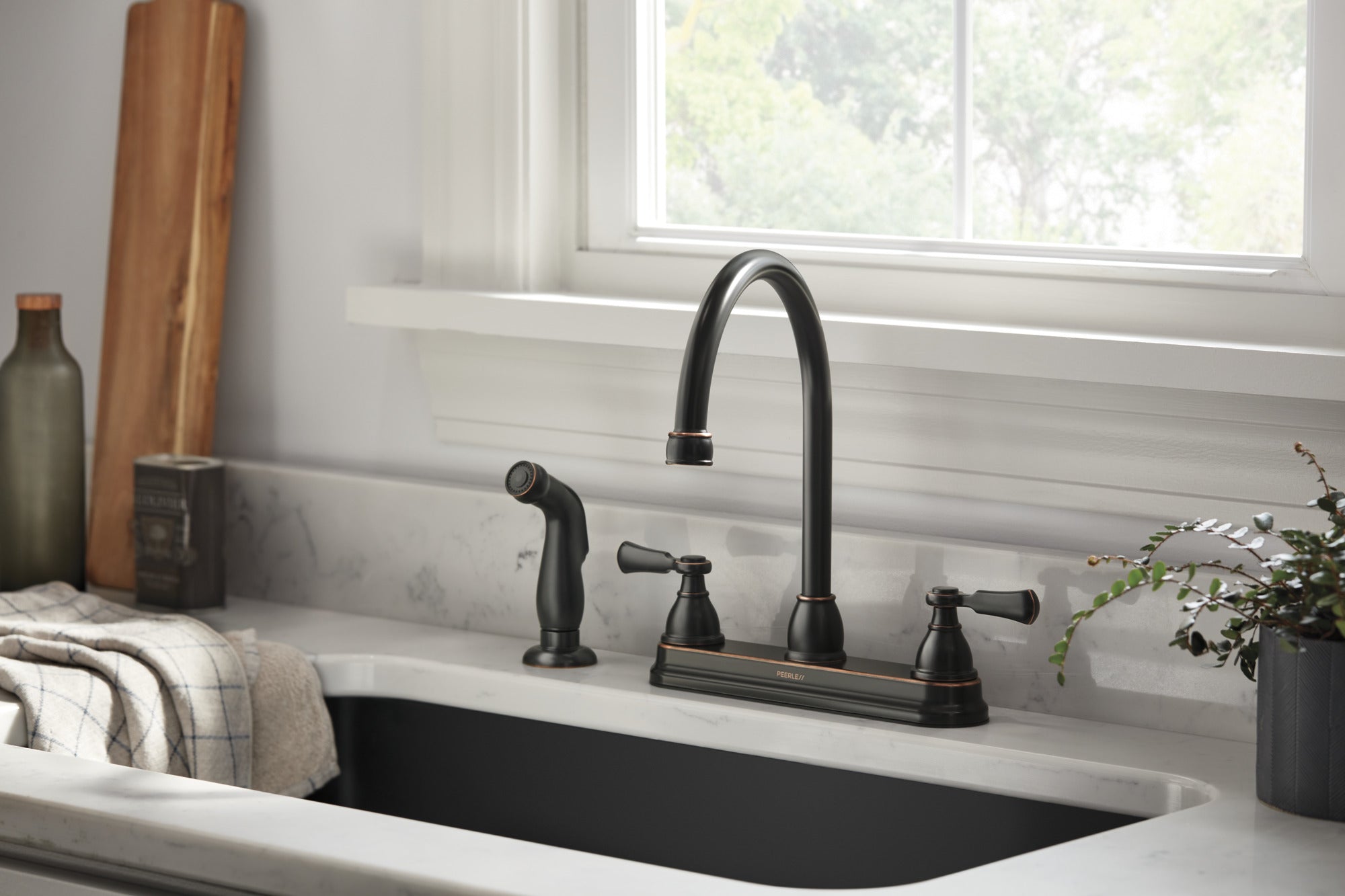 Peerless Elmhurst® Two-Handle Kitchen Faucet with Spray